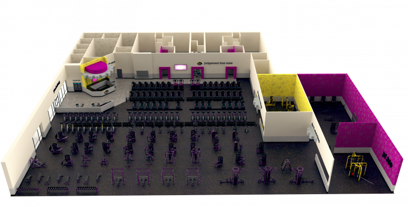 A rendering of the new Planet Fitness coming to Beaumont in March (courtesy of Planet Fitness)