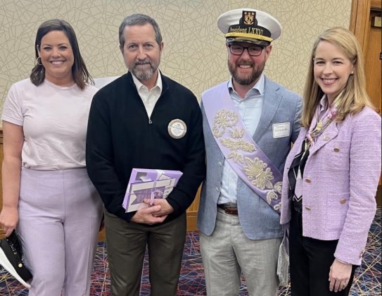 Pictured with Tim Sudela, Citizen of the Year (second from left), are Molly Moore, executive director, Neches River Festival; Jeffrey Wheeler, President 76, Neches River Festival; and Julia Matheny, Social Chair 76, Neches River Festival.